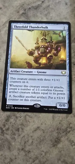 Threefold Thunderhulk Commander: Edge of Eternities Regular Artifact Rare MTG - Image 1