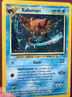 Kabutops - 6/75 - Pokemon Neo Discovery Unlimited Holo Rare Card NM/LP - Image 1