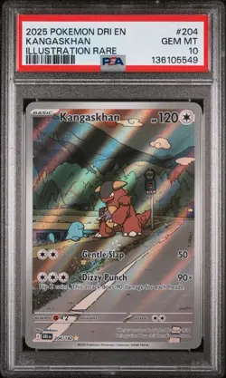 2025 POKEMON DRI EN-DESTINED RIVALS ILLUSTRATION RARE #204 KANGASKHAN PSA 10 - Image 1
