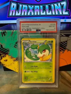 Servine #RC2 Pokemon Legendary Treasures PSA 8 BLACK AND WHITE 2013 - Image 1
