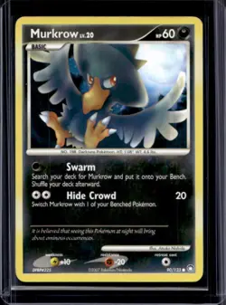 2007 Pokemon Diamond & Pearl Mysterious Treasures Murkrow #90/123 - Image 1