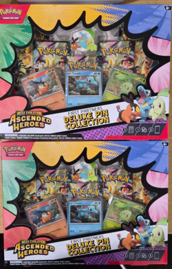 Pokemon TCG Ascended Heroes First Partners Deluxe Pin Collection Sealed Lot Of 2 - Image 1