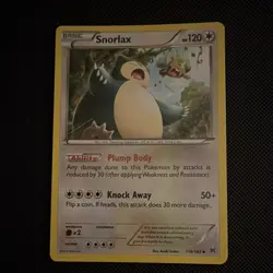 Pokemon Snorlax 118/162 Regular Basic 120HP Knock Away TCG Card - Image 1