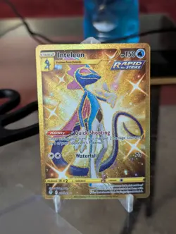 Pokemon TCG Inteleon 227/203 Gold Secret Rare Holo Evolving Skies NM/M - Image 1