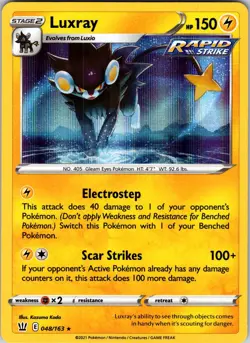 Luxray 048/163 SWSH05: Battle Styles Pokemon TCG LP Holo - Image 1