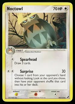 Noctowl 43/115 Uncommon Unseen Forces Pokemon Lightly Played - Image 1