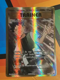Pokemon TCG XY Evolutions Full Art Trainer Brock's Grit 107/108 - Image 1