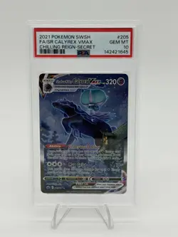 Pokemon TCG Shadow Rider Calyrex VMAX SWSH Chilling Reign #205 PSA 10 Gem Mint💎 - Image 1