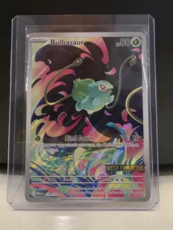 Pokemon Bulbasaur Mega Evolution Illustration Rare Holo 80 HP 133/132 - Image 1