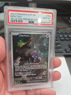 2023 POKEMON SVP EN-SV BLACK STAR PROMO 151 ULTRA-PREM COLL #052 MEWTWO PSA 10 - Image 1