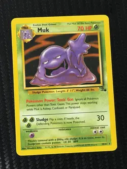 Muk 28/62 - 1999 Pokemon Fossil Set WOTC TCG - Non Holo Rare - Image 1