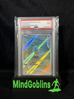 2023 POKEMON MEW EN-151 170 SQUIRTLE ILLUSTRATION RARE PSA: MINT 9 - Image 1