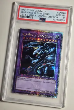 2024 YU-GI-OH! Blue Eyes Ultimate Dragon RA03-EN178 QCR PSA 10 - Image 3