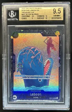 2025 One Piece Treasure Cup May Top 64 Prize Laboon SR #EB01-048 BGS 9.5 - Image 1