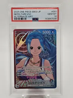 2025 One Piece JP EB03 Nefeltari Vivi Leafer Alternate Art PSA 10 - Image 1