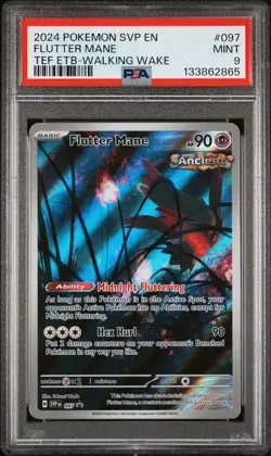 2024 POKEMON SVP EN-SV BLACK STAR PROMO #097 FLUTTER MANE PSA 9 - Image 1