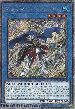 YUGIOH RA03-EN262 Nekroz of Unicore Platinum Secret Rare 1st Edition NM - Image 1