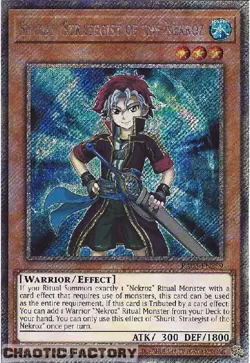YUGIOH RA03-EN259 Shurit, Strategist of the Nekroz Platinum Secret Rare 1st Edit - Image 1