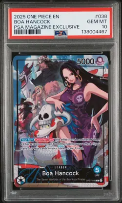 2025 ONE PIECE PROMOS PSA MAGAZINE EXCLUSIVE #038 BOA HANCOCK PSA 10 - Image 1