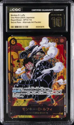 2024 ONE PIECE JPN ROYAL BLOOD SECRET RARE AA MONKEY D. LUFFY CGC 10 PRISTINE - Image 1