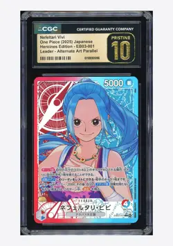 One Piece CGC 10 PRISTINE Nefeltari Vivi L Alt Art 2025 EB03-001 EB03 Japanese - Image 1