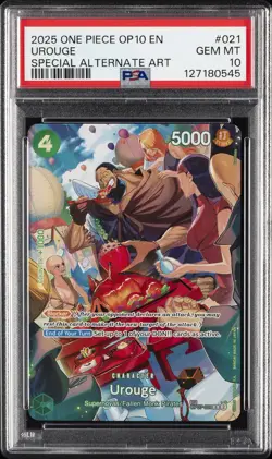 2025 ONE PIECE OP10-ROYAL BLOOD SPECIAL ALTERNATE ART #021 UROUGE PSA 10 - Image 1