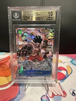 Monkey D Luffy OP11-118 Manga Alt Art SEC, Fist Of Divine Speed, BGS 10 Pristine - Image 1