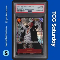 2024 ONE PIECE EMPERORS IN THE NEW WORLD #OP09-004 SHANKS MANGA ALT ART PSA 10 - Image 1