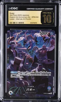 2025 ONE PIECE JPN ENGLISH 2ND ANNIV SET ALT ART #OP09-042 BUGGY CGC 10 PRISTINE - Image 1