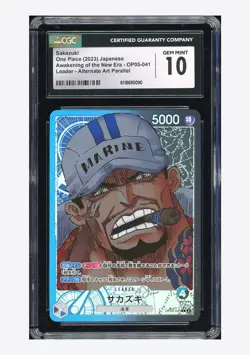 One Piece CGC 10 GEM MINT Sakazuki L Alternate Art 2025 OP05-041 OP05 Japanese - Image 1