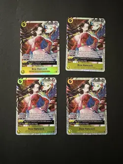 One Piece TCG Boa Hancock Op14-112 SR Playset 4x The Azure Sea’s Seven English - Image 1