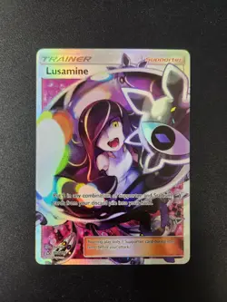 Lusamine (Full Art) Trainer Pokemon Card NEAR MINT 153/156 Sm-Ultra Prism Holo - Image 1