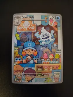 Pokemon TCG Vanillish Illustration Rare Card 190/182 Sv04: Paradox Rift - Image 1