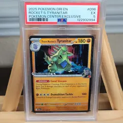 Team Rockets Tyranitar Pokemon Center #096 PSA 5 Stamped Promo Graded Card - Image 1