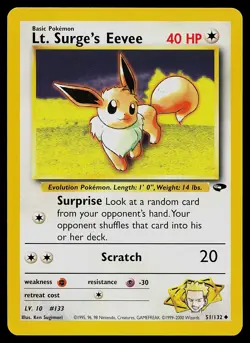 Pokemon Card - Lt. Surge's Eevee Gym Challenge 51/132 - Image 1
