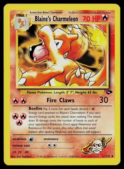 Pokemon Card - Blaine's Charmeleon Gym Challenge 31/132 Uncommon - Image 1