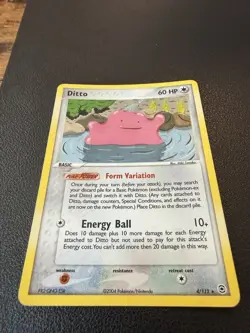 Pokemon Ditto 4/112 EX FireRed & LeafGreen Holo Rare Basic 60 HP 2004 Card - Image 2