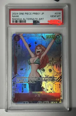 2024 One Piece Nami Manga Alt Art PRB01-016 Japanese PSA 10 Mint Card - Image 1