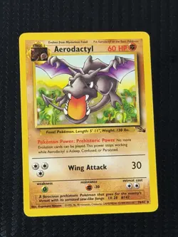 Aerodactyl 16/62 Fossil Unlimited Regular Pokemon Card NM - Image 1