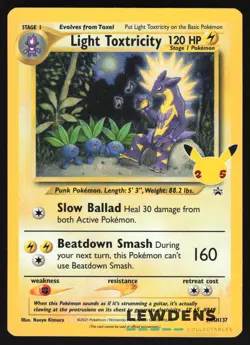 Light Toxtricity - SWSH137 - Cosmos Holo SWSH Black Star Promo Pokemon Card LP10 - Image 1