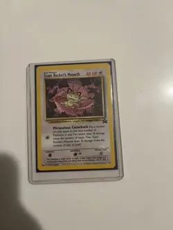 Team Rockets Meowth Black Star Promo 18 - Pokemon Card LP - Image 1