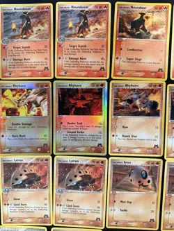 25x Pokemon Team Magma Card Lot EX Team Magma vs Aqua 2004 Reverse Holo Rhyhorn - Image 3