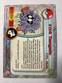 TANGELA #114 Pokemon Card TCG FOIL Topps TV Animation - Image 2