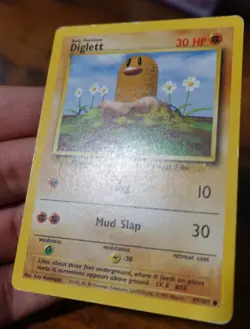 Diglett Sideways Fighting Symbol Error Misprint Base Set 47/102 Pokemon Card^ - Image 4