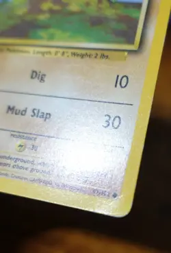 Diglett Sideways Fighting Symbol Error Misprint Base Set 47/102 Pokemon Card^ - Image 5