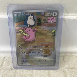 Pokemon Chansey 187/167 Illustration Rare Holo Sv06 Twilight Masquerade Full Art - Image 1