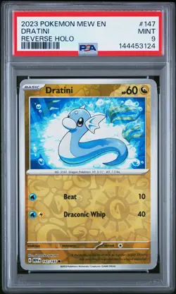 2023 POKEMON MEW EN-151 REVERSE HOLO #147 DRATINI PSA 9 - Image 1