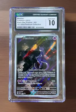 2023 POKEMON SVP EN-SV Black Star Promo 151 UPC #052 MEWTWO CGC 10 - Image 1