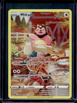 2023 Pokemon SWSH Crown Zenith Miltank Galarian Gallery Full Art Holo #GG24/GG70 - Image 1