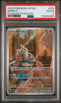 2024 POKEMON SVP EN-SV BLACK STAR PROMO #075 MIMIKYU PSA 4 - Image 1